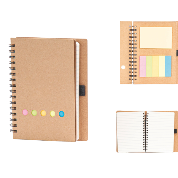 Carnet Autocollant à Spirale