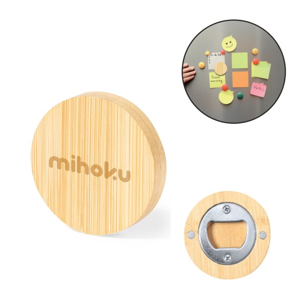 Ouvre-bouteille en Bambou avec Aimant