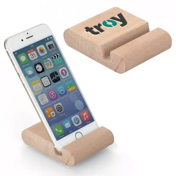 Soporte de madera para teléfono