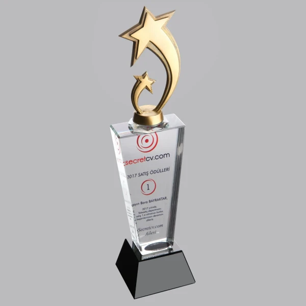 Yıldızlı Kristal Plaket