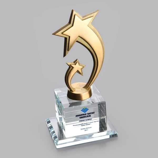 Yıldızlı Kristal Plaket
